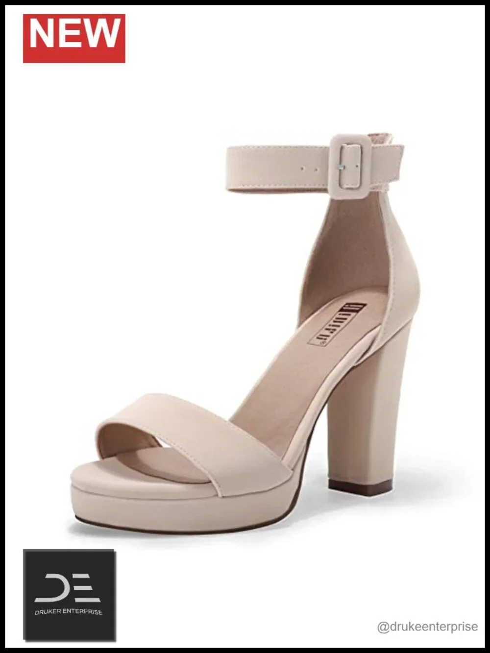 Chunky Block Heel Platform Sandals Ankle Strap Women's